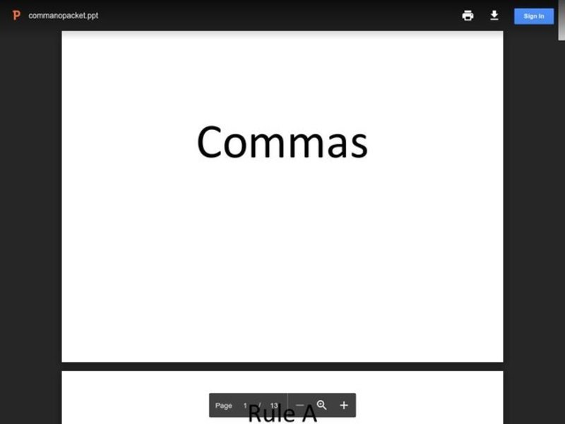 Commas PPT