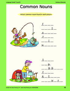 Common Nouns Worksheet