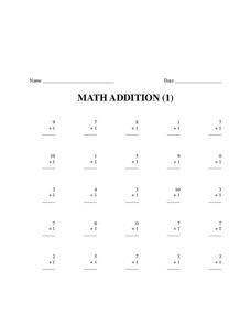 Math Addition (1) Worksheet