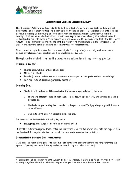 Communicable Diseases Activity