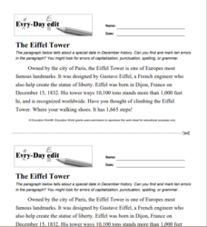 Every-Day Edit: The Eiffel Tower Activity