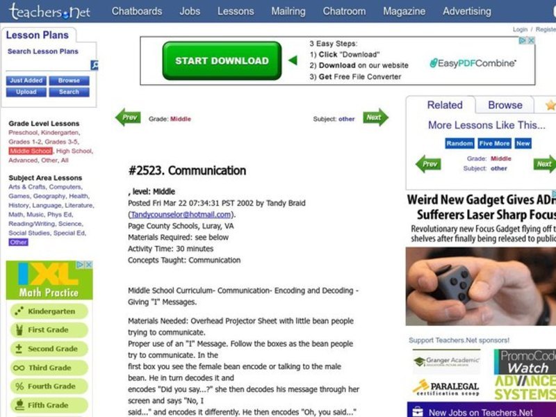 Communication Lesson Plan