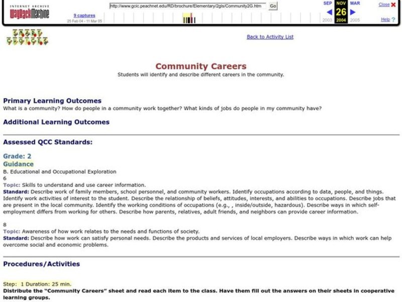 Community Careers Lesson Plan