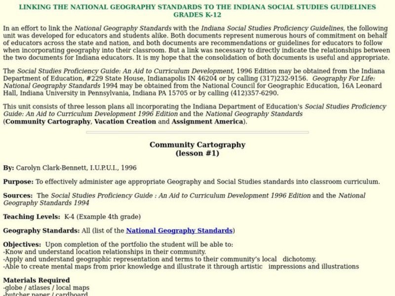 Community Cartography Lesson Plan
