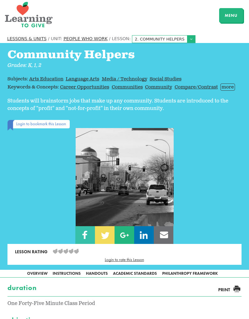 Community Helpers Lesson Plan