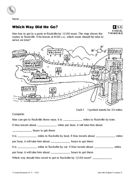 Which Way Did He Go? Worksheet