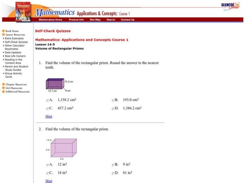 Volume of a Rectangular Prism Interactive