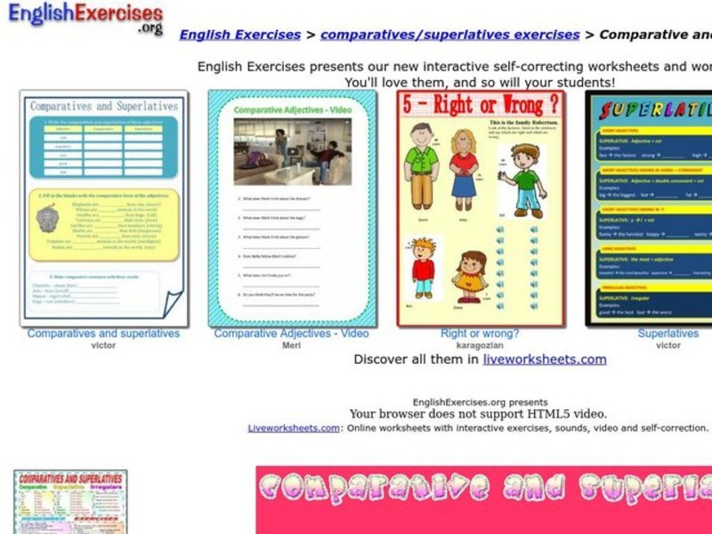 Comparative And Superlative Interactive