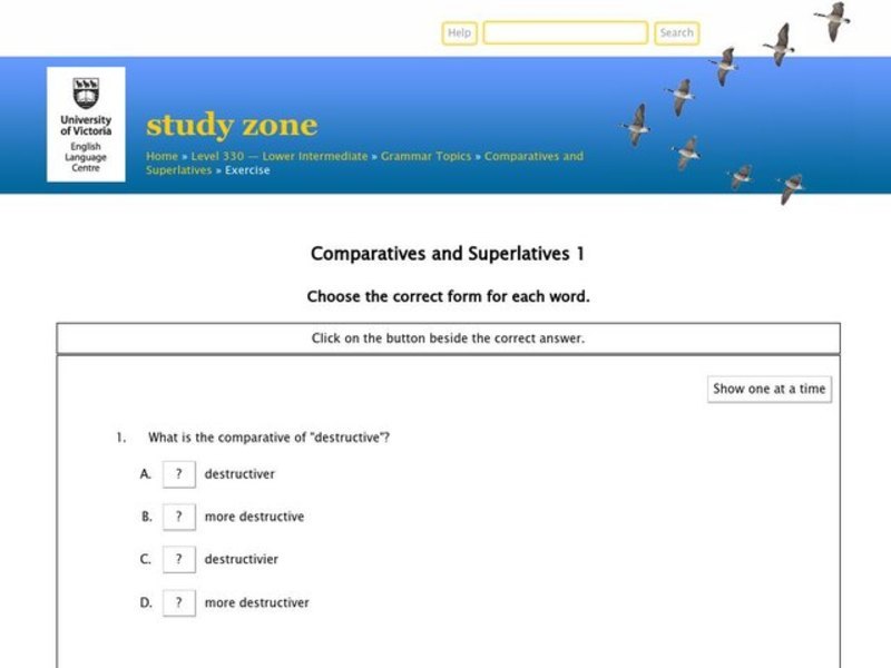 Comparatives and Superlatives Worksheet