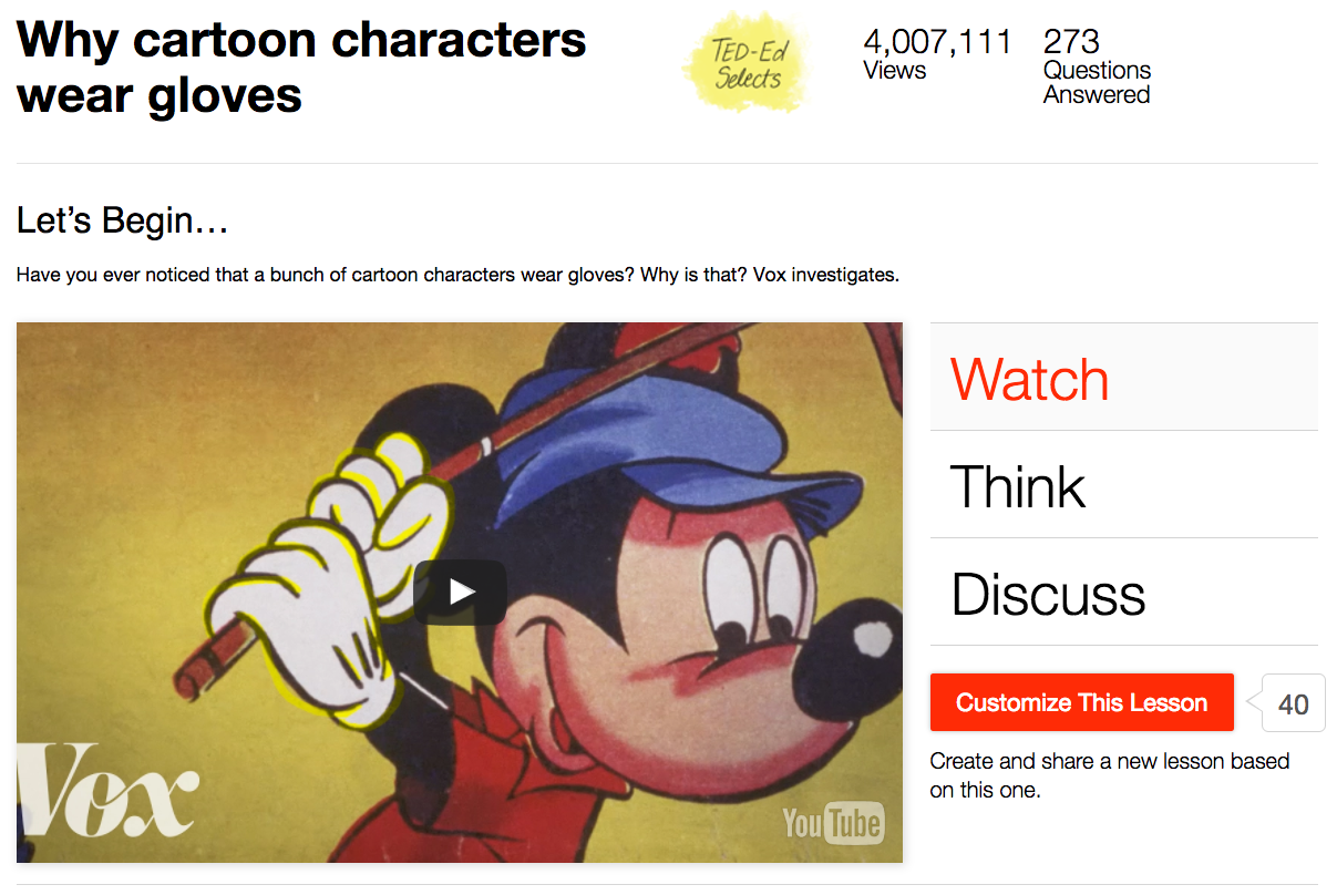 Why Cartoon Characters Wear Gloves Instructional Video