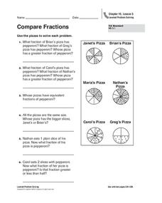 Compare Fractions Worksheet