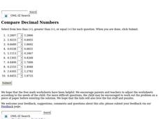 Compare Decimal Numbers Interactive