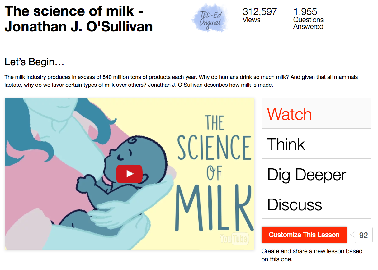 The Science of Milk Instructional Video
