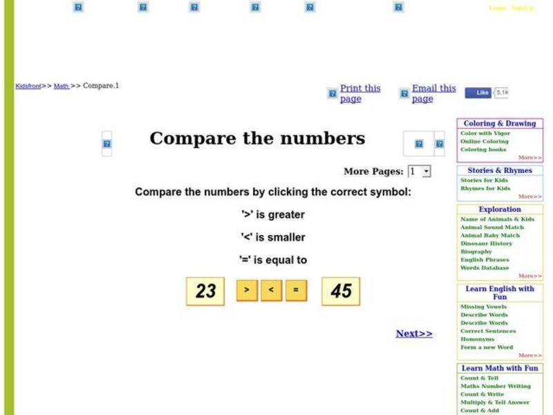 Compare the Numbers Interactive