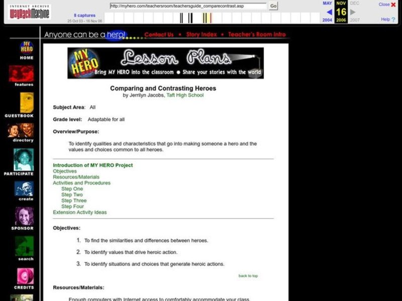 Comparing and Contrasting Heroes Lesson Plan