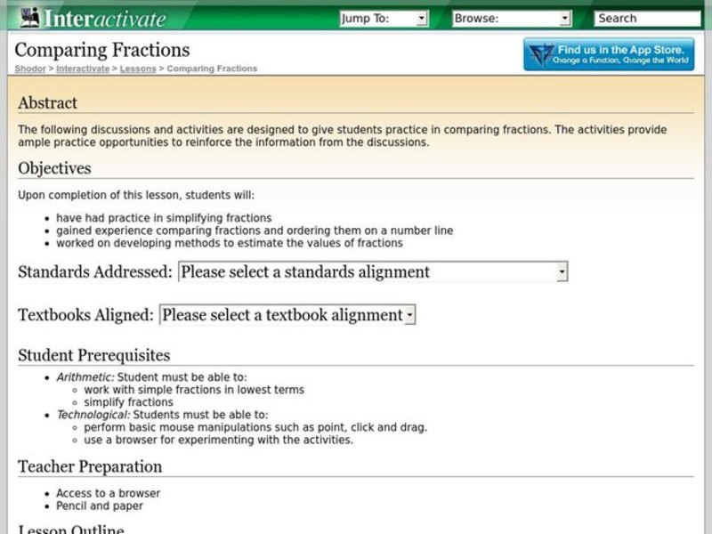 Comparing Fractions Lesson Plan