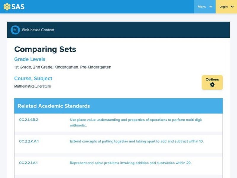 Comparing Sets Lesson Plan