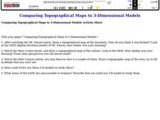 Comparing Topographical Maps to 3-Dimensional Models Lesson Plan