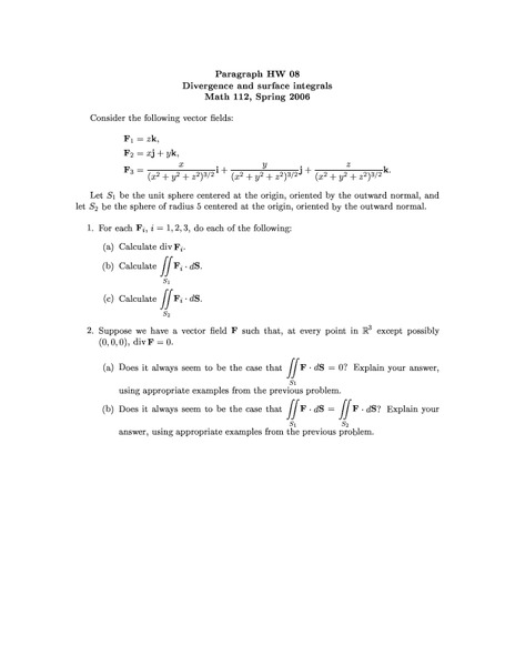 Divergence and Surface Integrals Interactive