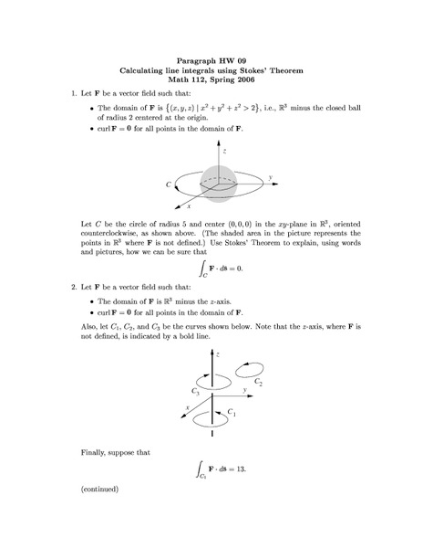 Calculating Intervals Using Stokes' Theorem Interactive