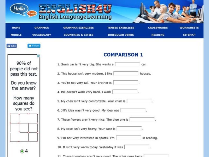 Comparison Lesson Plan