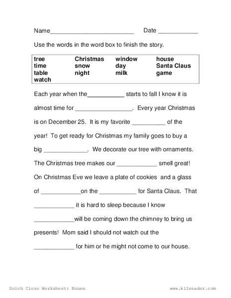 Complete the Story Worksheet