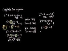 Completing the Square Instructional Video