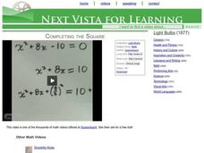 Completing the Square Instructional Video