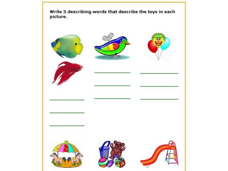 Adjectives: Describing Words Worksheet