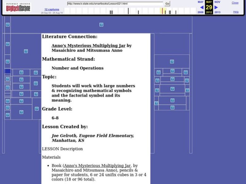 "Anno's Mysterious Multiplying Jar" by Masaichiro and Mitsumasa Anno Lesson Plan