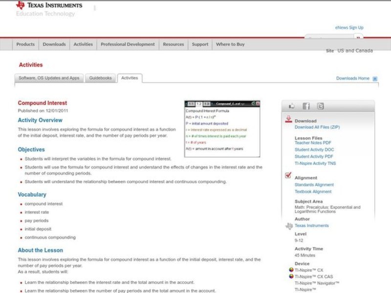 Compound Interest Lesson Plan