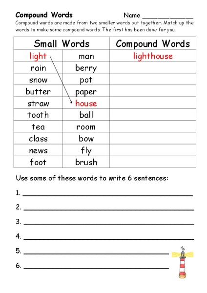 Compound Words Worksheet