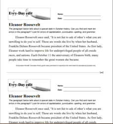 Every-Day Edit: Eleanor Roosevelt Activity