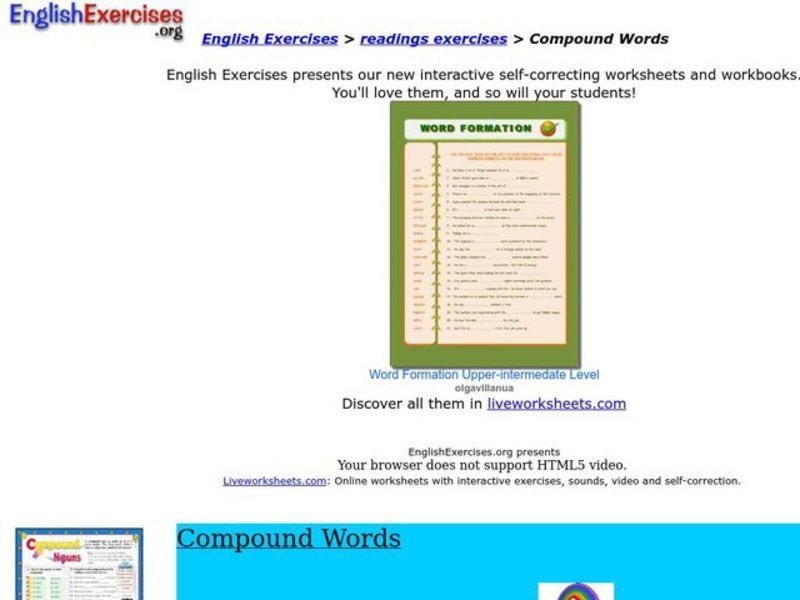 Compound Words Interactive