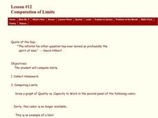 Computation of Limits Lesson Plan