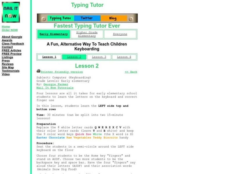 Computer (Keyboarding) Lesson Plan