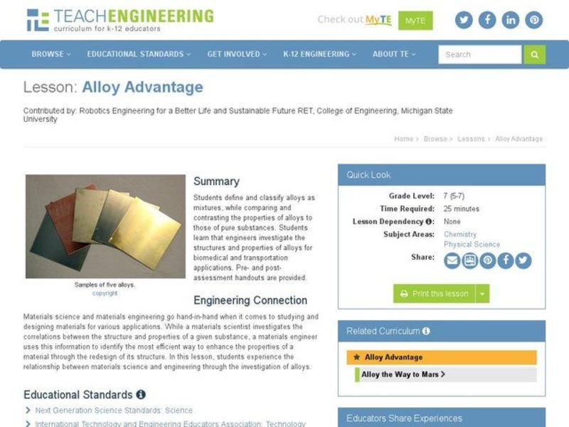 Alloy Advantage Lesson Plan