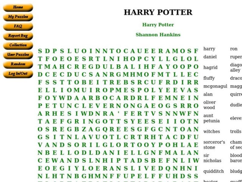 "Harry Potter" Worksheet