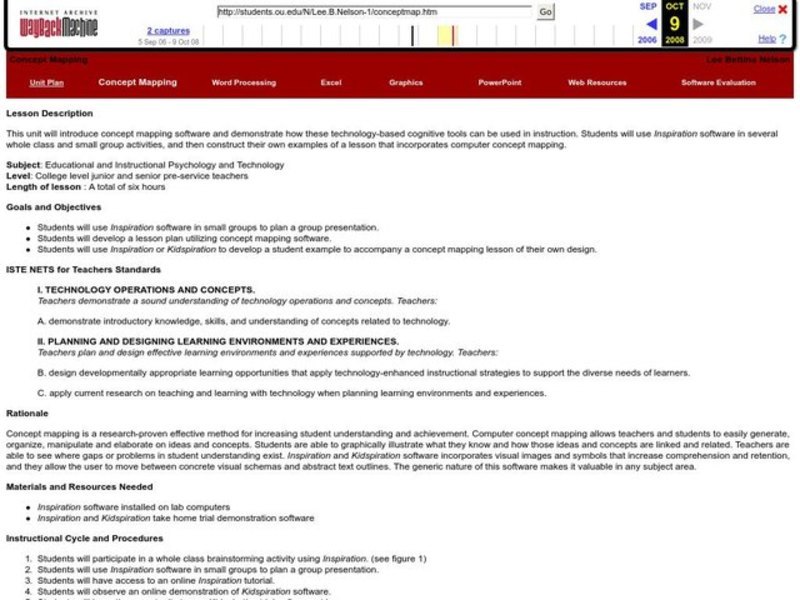 Concept Mapping Lesson Plan