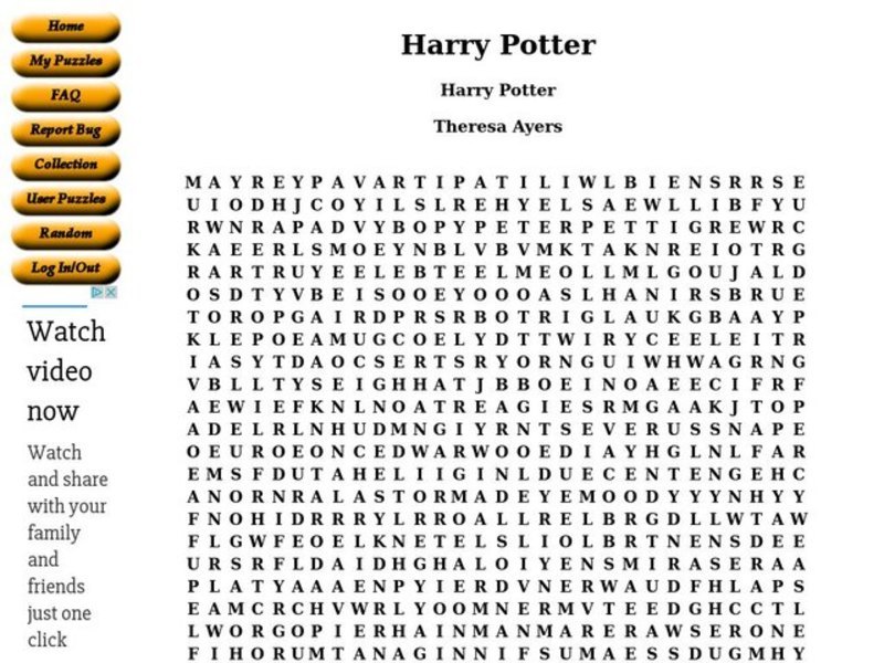 "Harry Potter" Worksheet