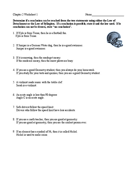 Conditional Statements Worksheet