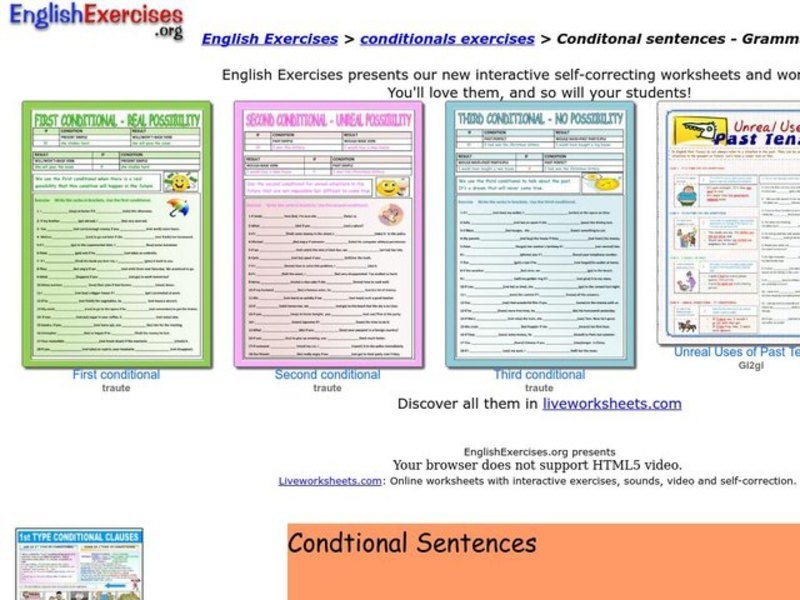 Conditional Sentences Interactive