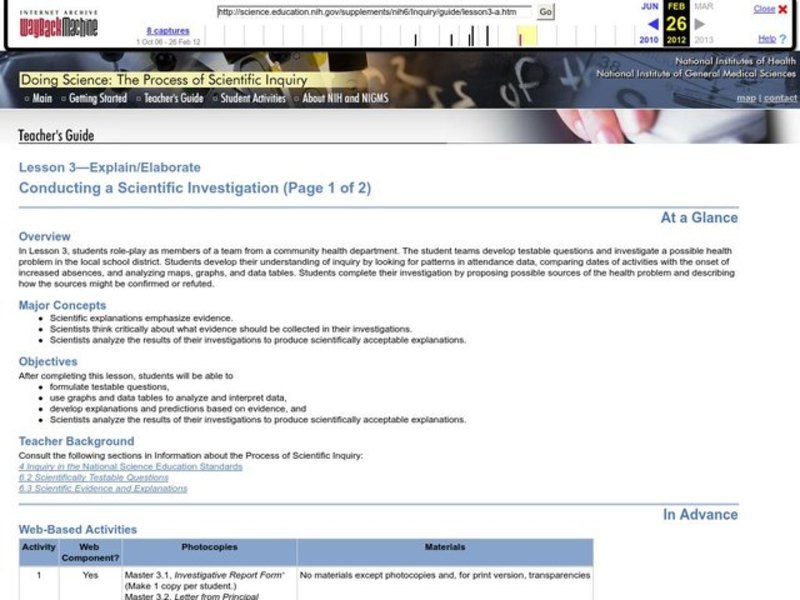 Conducting a Scientific Investigation Lesson Plan
