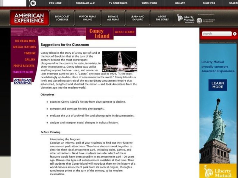 Coney Island Lesson Plan