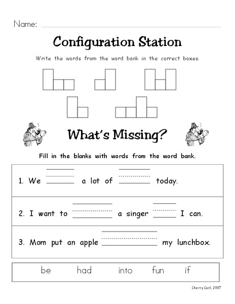 Configuration Station Worksheet
