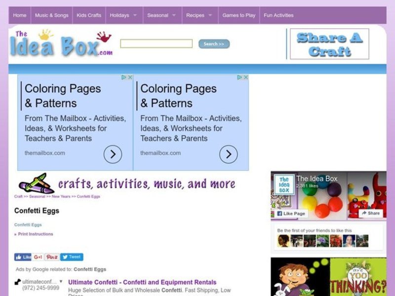 Confetti Eggs Activity