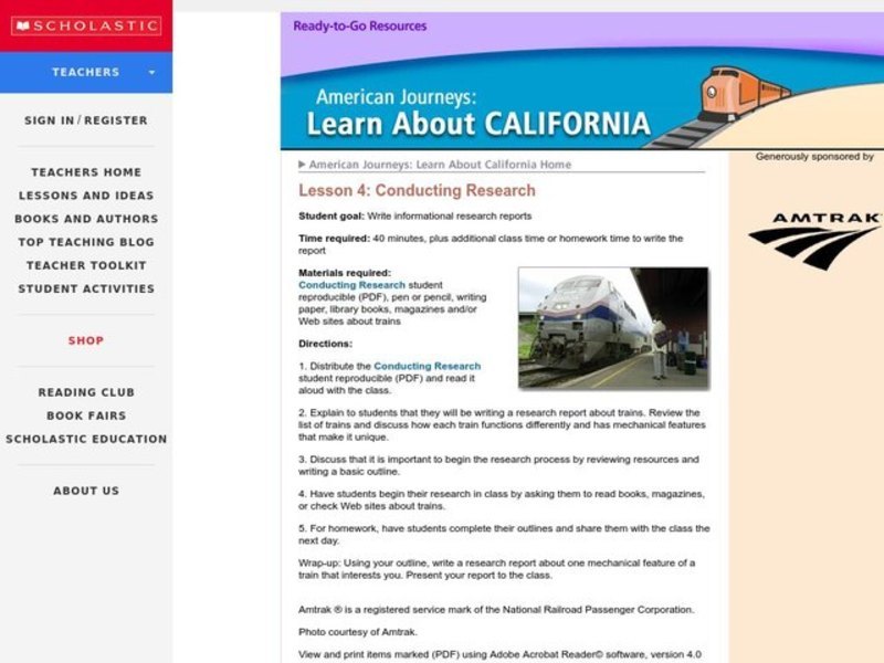 Conducting Research Lesson Plan