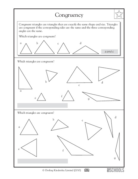 Congruency Worksheet