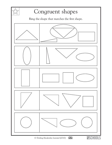 Congruent Shapes Worksheet