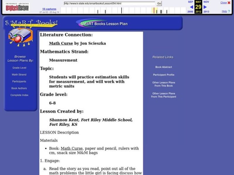 "Math Curse" by Jon Scieszka Lesson Plan